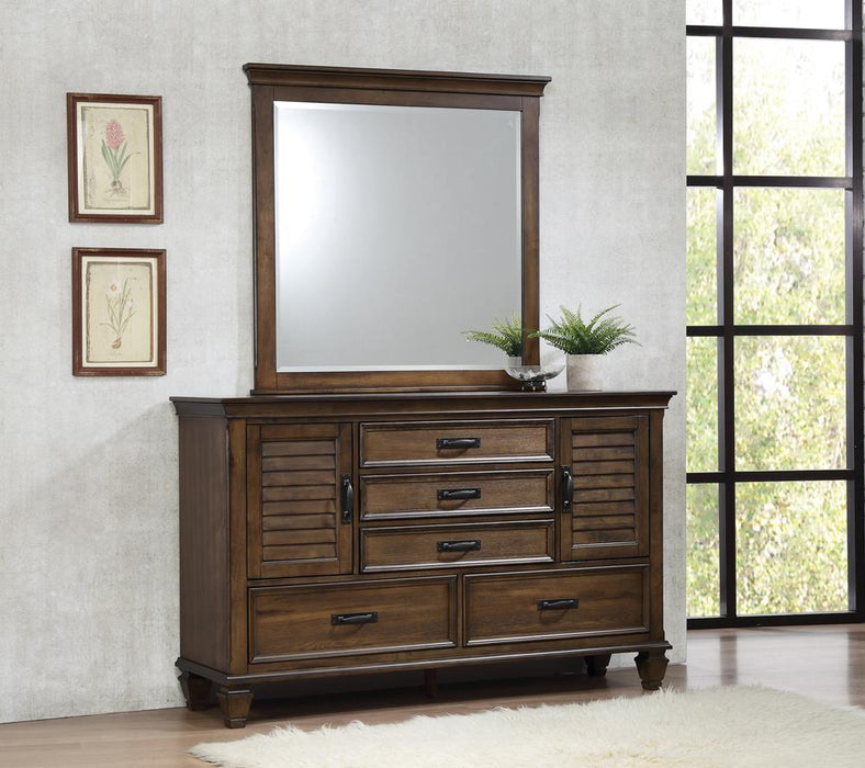 Franco Rectangular Dresser Mirror Burnished Oak