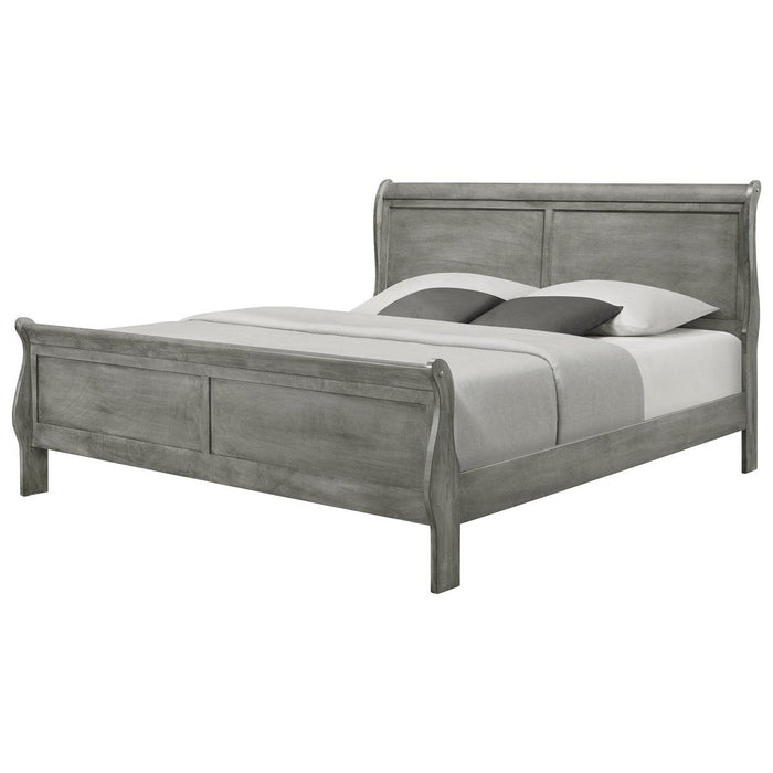 Crown Mark Louis Philip Queen Sleigh Bed in Grey image