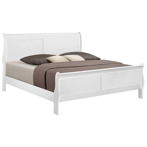 Crown Mark Louis Philip Full Sleigh Bed in White image