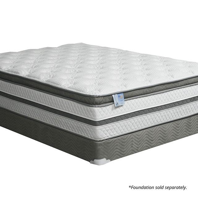 SIDDALEE White/Gray 16" Euro Pillow Top Mattress, E.King image