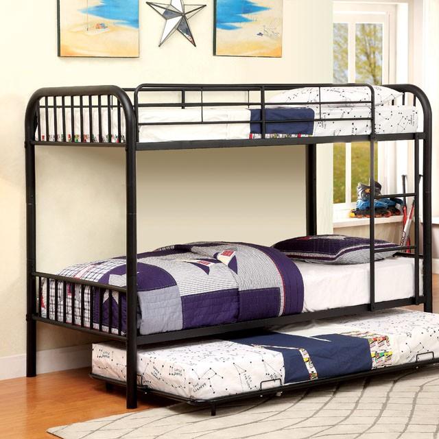 RAINBOW Black Metal Twin/Twin Bunk Bed image