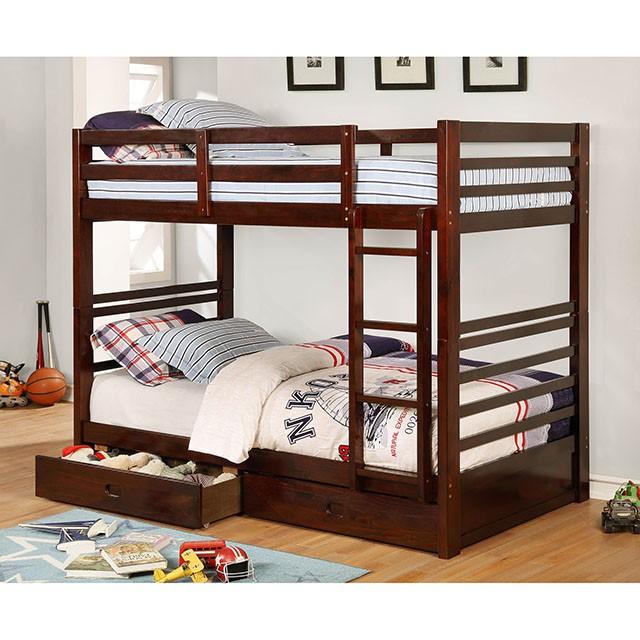 California IV Dark Walnut Twin/Twin Bunk Bed