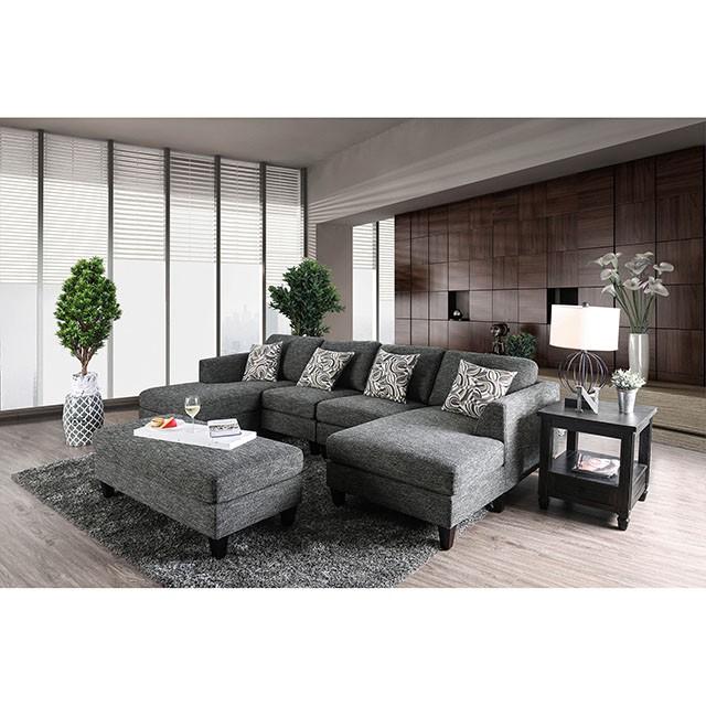 Lowry Gray Sectional w/ Ottoman