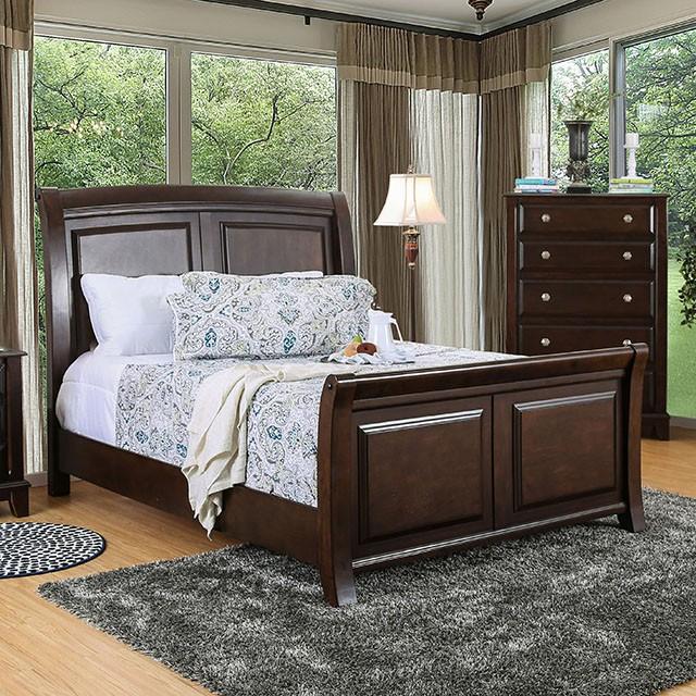 Litchville Brown Cherry Queen Bed image