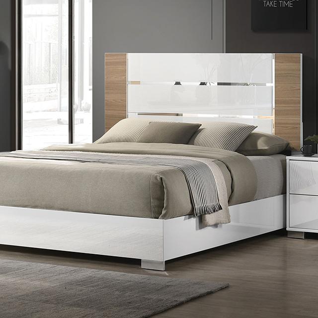 ERLANGEN Cal.King Bed, White/Natural image