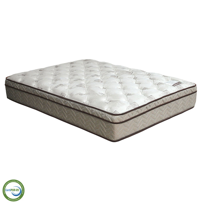 Lilium White/Brown 13" Euro Pillow Top Mattress, Full